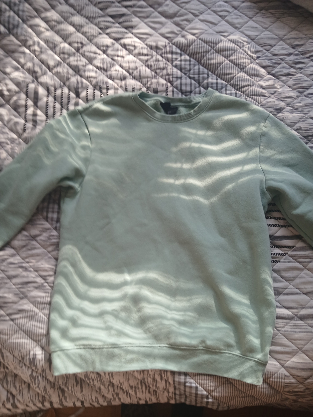 H&M Men's Crewneck Sweater in Light Mint M